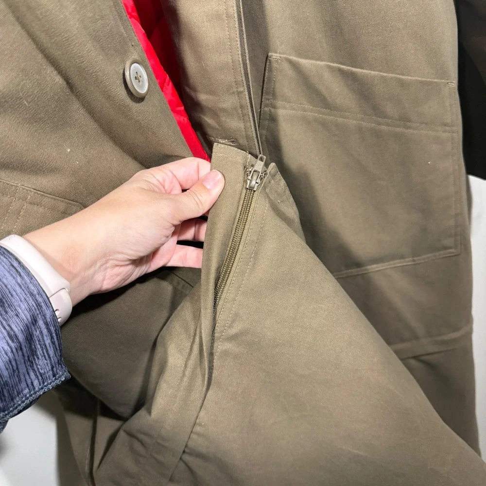 NWT Marlboro Gear XL Mens Barn Trench Coat‎ Lined Detachable Bottom Leather